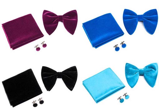 BOWTIE HANKY CUFFLINK SET